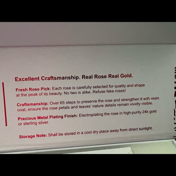 DeFaith 24k Gold Finish Rose - Picture 9 of 9